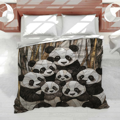 Panda Family Bedding Animal Comforter Traditional