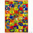 Rectangle Abstract Machine Woven / Power Loomed Polypropylene Rug-17547633