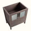 Ensemble de meuble-lavabo sur pied 36 po avec miroir, comptoir en céramique, portes en verre givré et tiroirs à fermeture en douceur