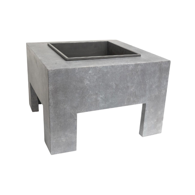 Square Firebowl & Square Console Cement 40cm
