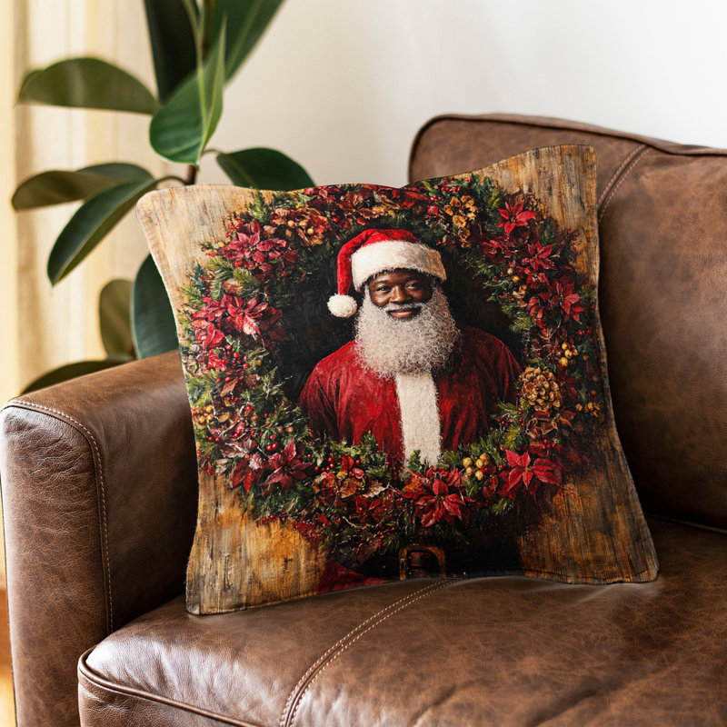 Père Noël noir 3, H 18 po x l 18 po