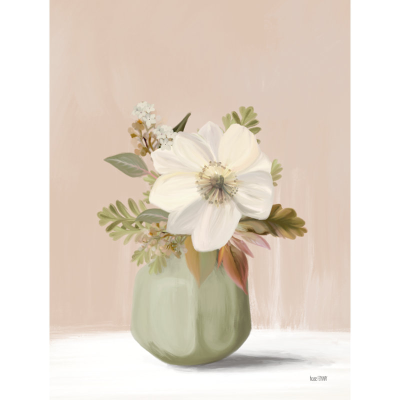 Tranquil Anemone by House Fenway, Frameless Canvas Print without Mat, 16" H x 12" W