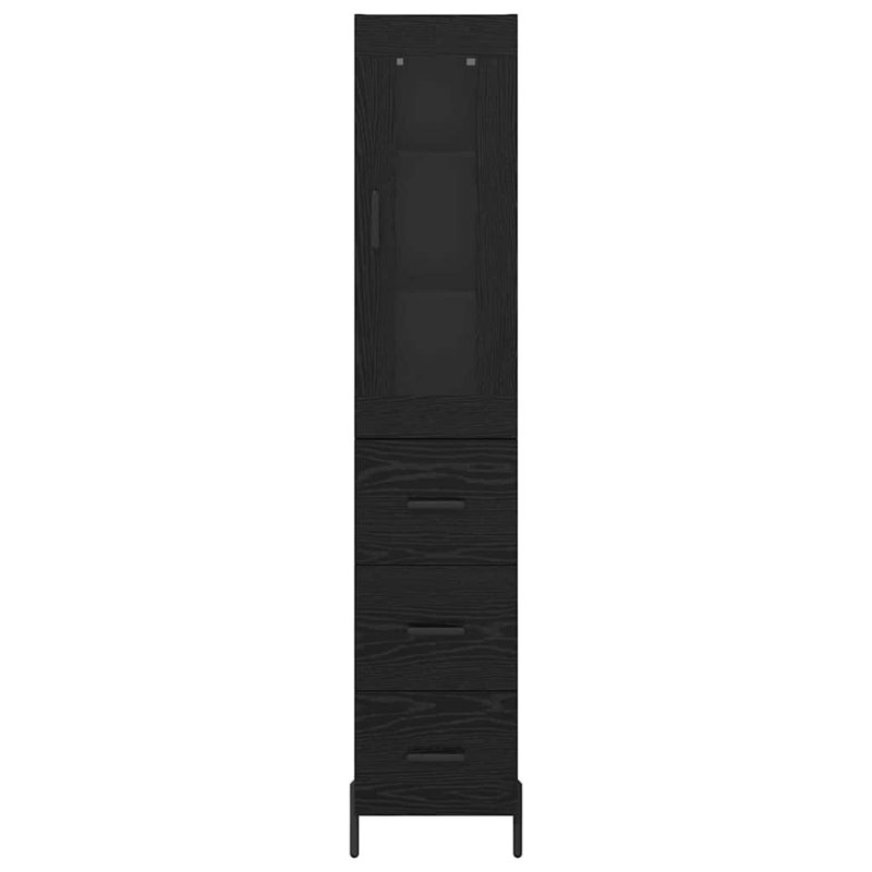 34.5cm Sideboard, Black Oak