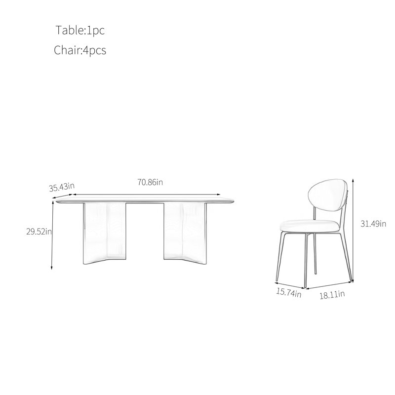 Pappano, H 29,52 po x L 70,86 po x l 35,43 po