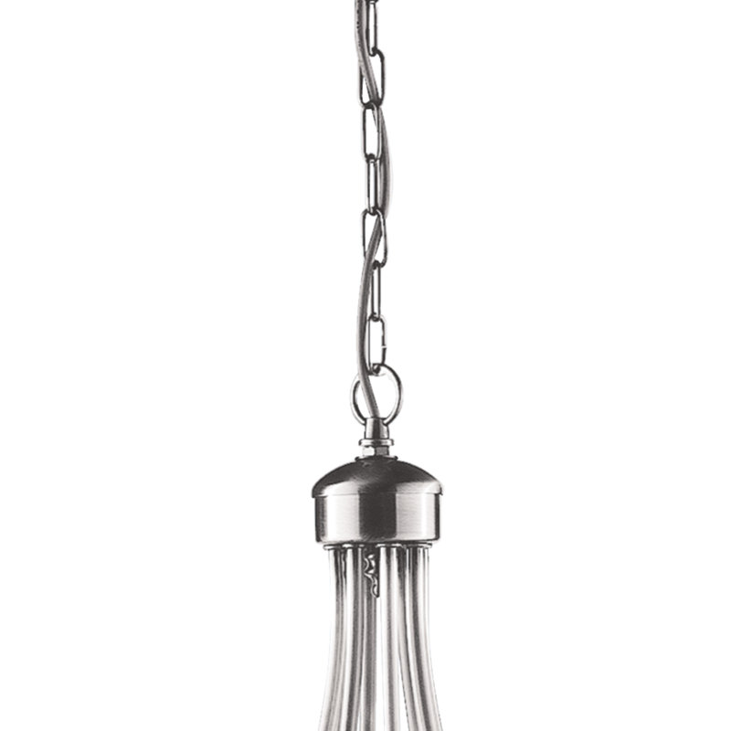 Lustre 8 lumières façon bougie Arness, Argent satiné