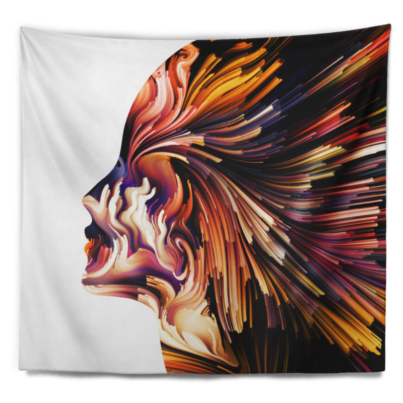 Couleurs de la tapisserie d'imagination, H 32 po x l 39 po