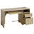 Labelle 55Inch Fluted Executive Desk with Power Outlet, Modern Computer Writing Desks with File Drawers, Home Office Desk with Keyboard Tray and Open Storage Compartment-771926578