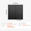 Panneaux perforés métalliques, 81 x 41 cm, 2 panneaux, organisateur mural robuste en acier, noir-1726725566