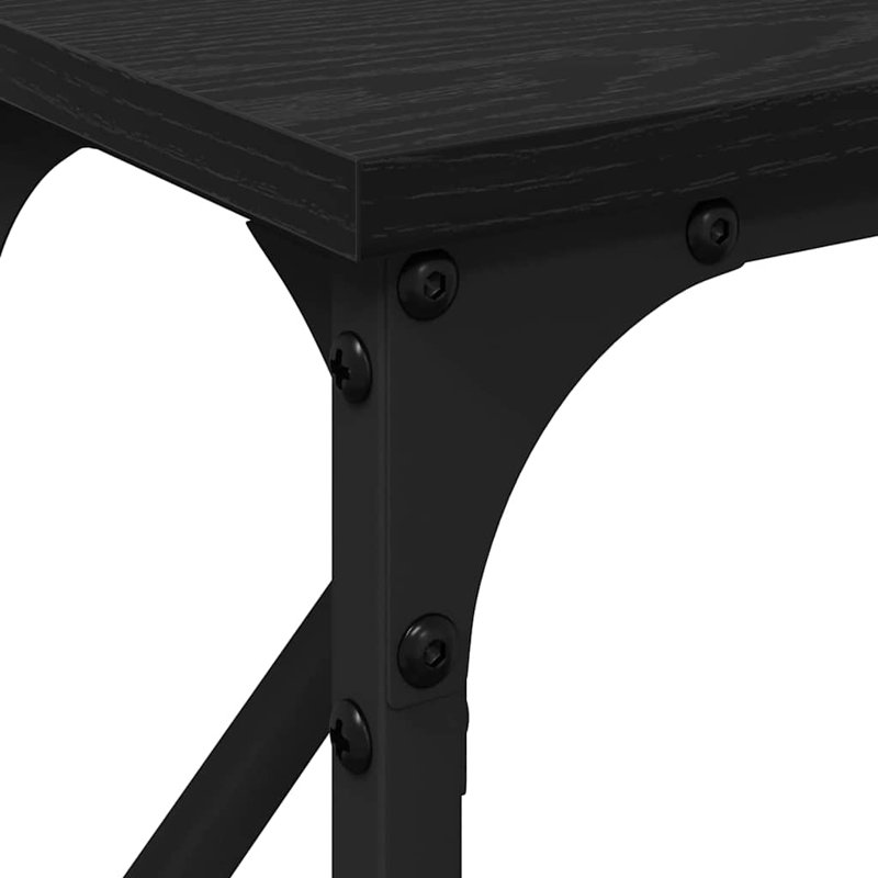 Console Table, 75cm H x 140cm W x 23cm D, Black Oak