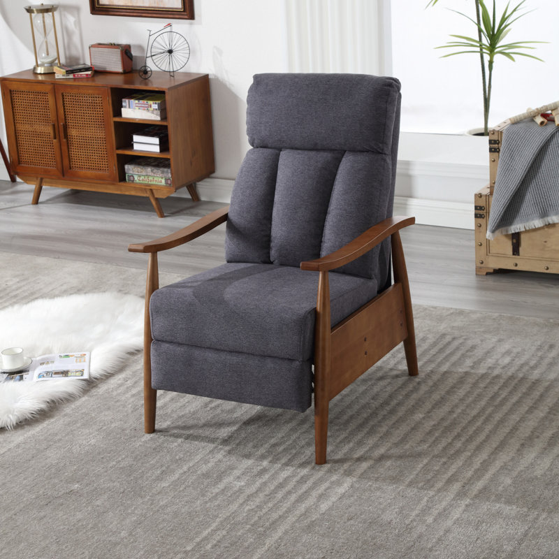 Fauteuil inclinable réglable - soutien lombaire et rembourrage en tissu doux gris foncé, Gris foncé