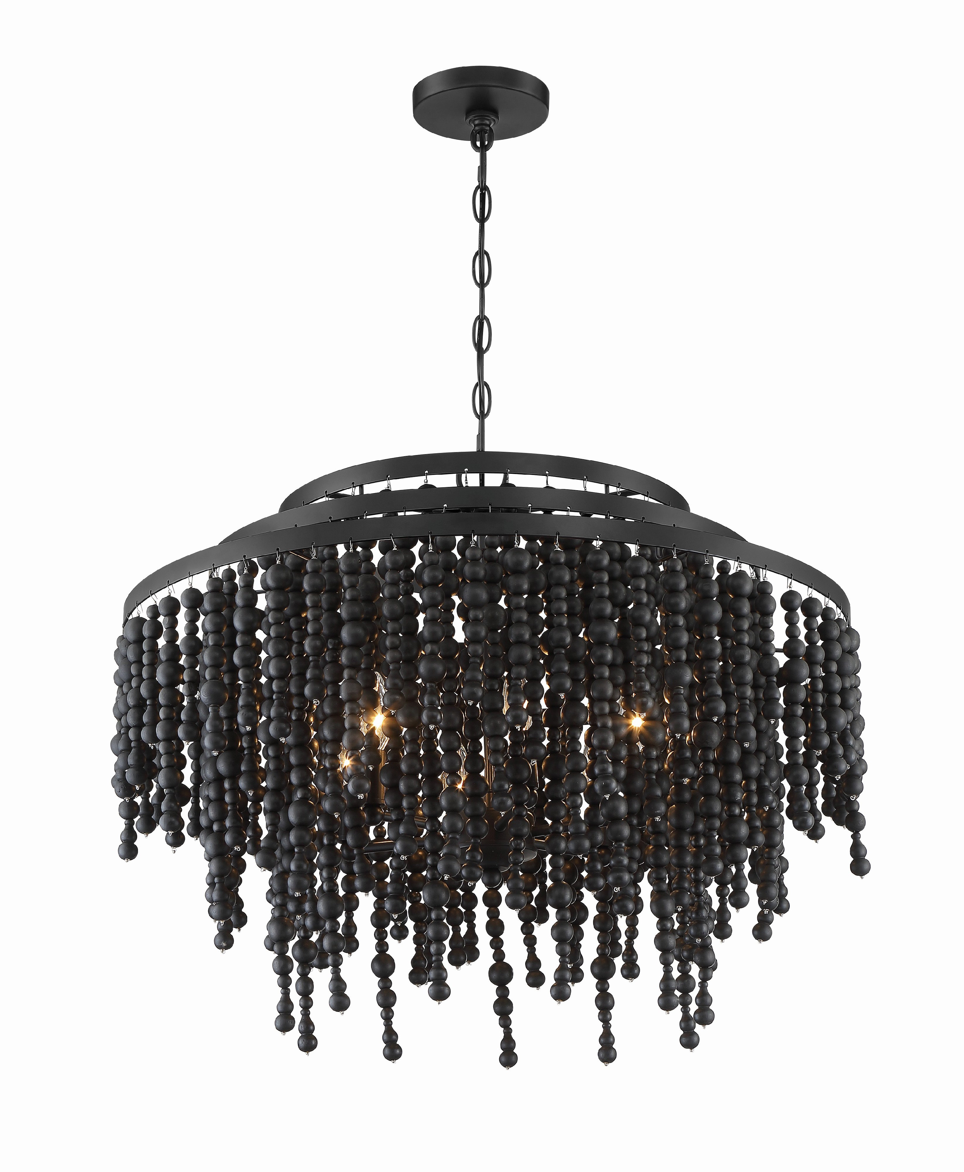 Black on sale tiered chandelier