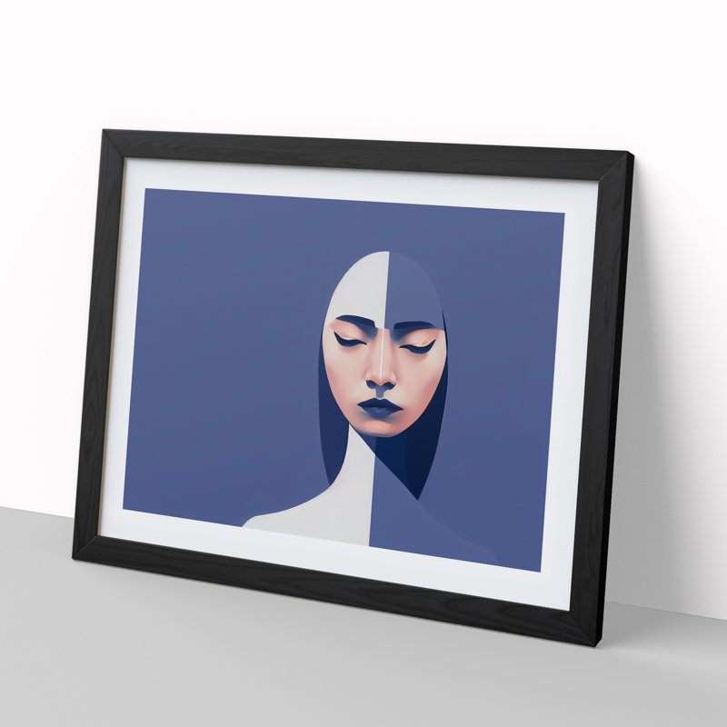 XH1022-8967X The Modern Woman Vol.2 Abstract - Single Picture Frame Print, 46cm H x 64cm W x 2cm D, Black Framed