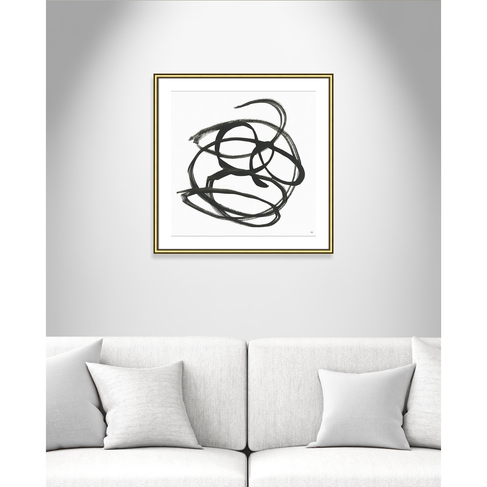 Along The Path I by Susan Jill, Gold, 24.75" H x 24.75" W x 0.88" D