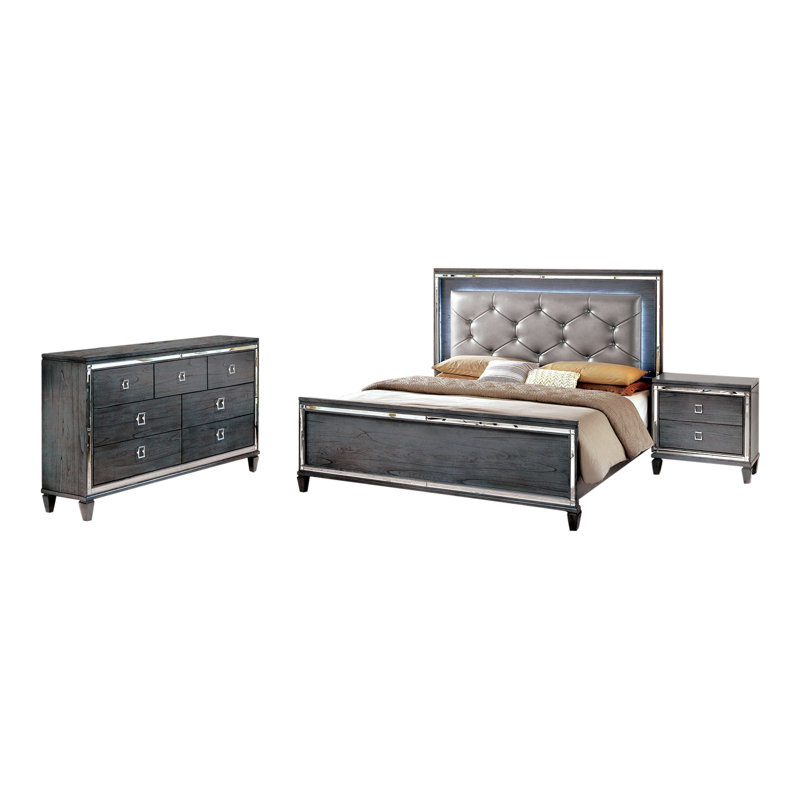 Ensemble de chambre configurable avec lit standard cal king Tidore