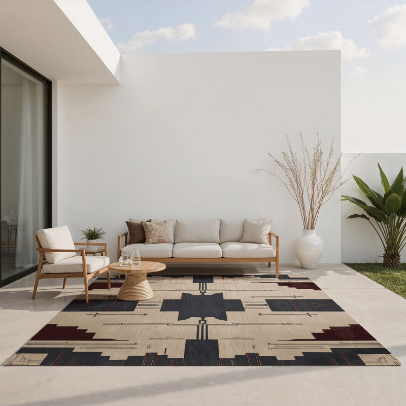 Heritage Horizon Indoor And Outdoor Area Rug, Rectangle 5' x 7'