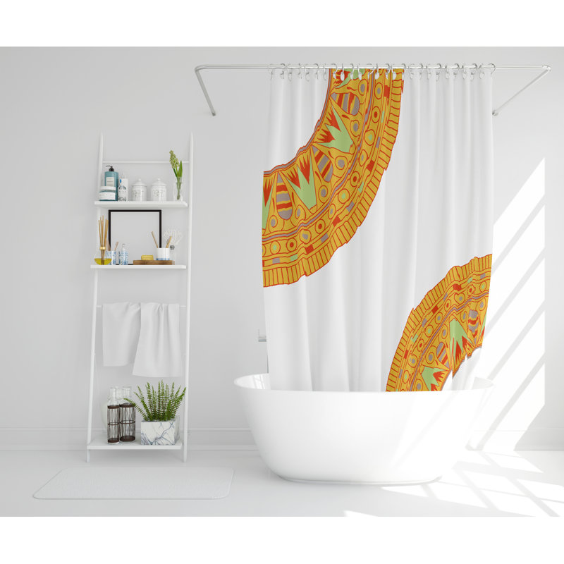 Staki Polyester Shower Curtain, 168cm H x 168cm W