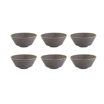 Gold Stone - Bol à céréales en bronze 19 oz, ensemble de 6