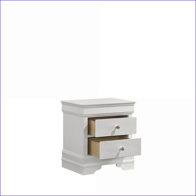 Table de chevet moderne à 2 tiroirs Blaze