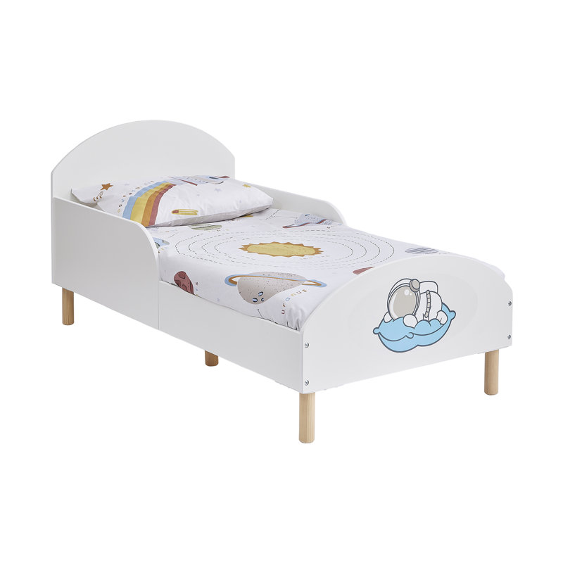 Kids White Toddler Bed – Space