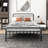 Queen Size Metal Platform Bed Frame, Vintage Style, Noise - , And Efficient Under Storage Frame With Headboard, , Function-1344046129