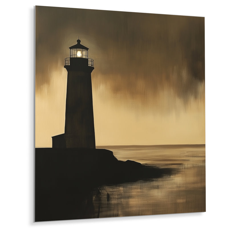 Ambroisine II - Décoration murale paysage marin, impression sur métal, H 32 po x l 16 po