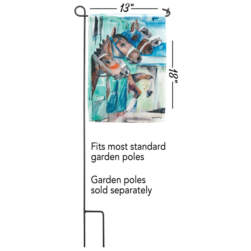 Drapeau de jardin en polyester 18 po x 13 po Eivan