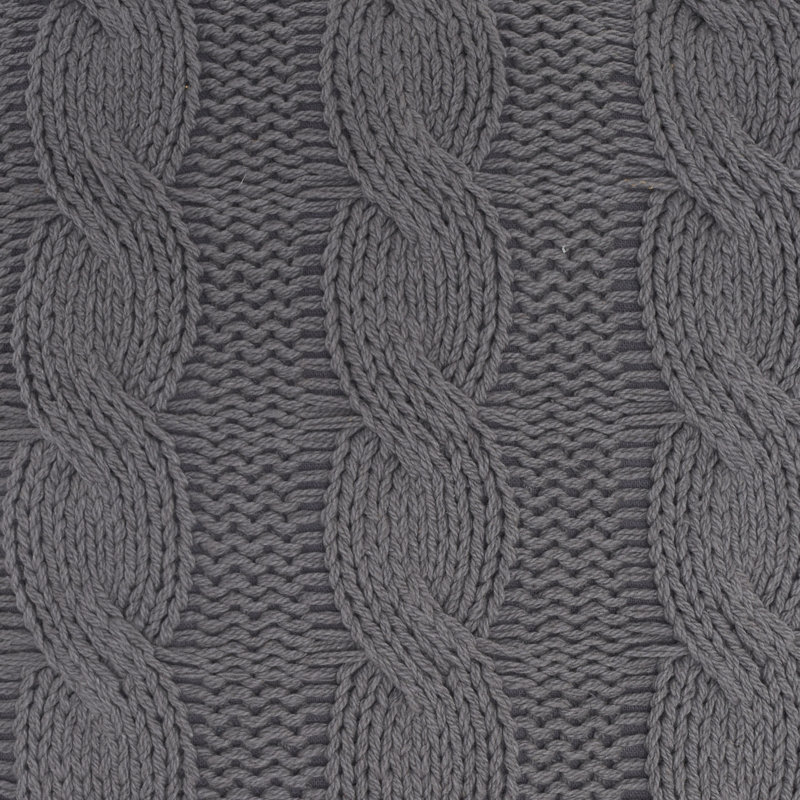Ensemble de 2 coussins décoratifs en coton uni Life Styles, Gris anthracite