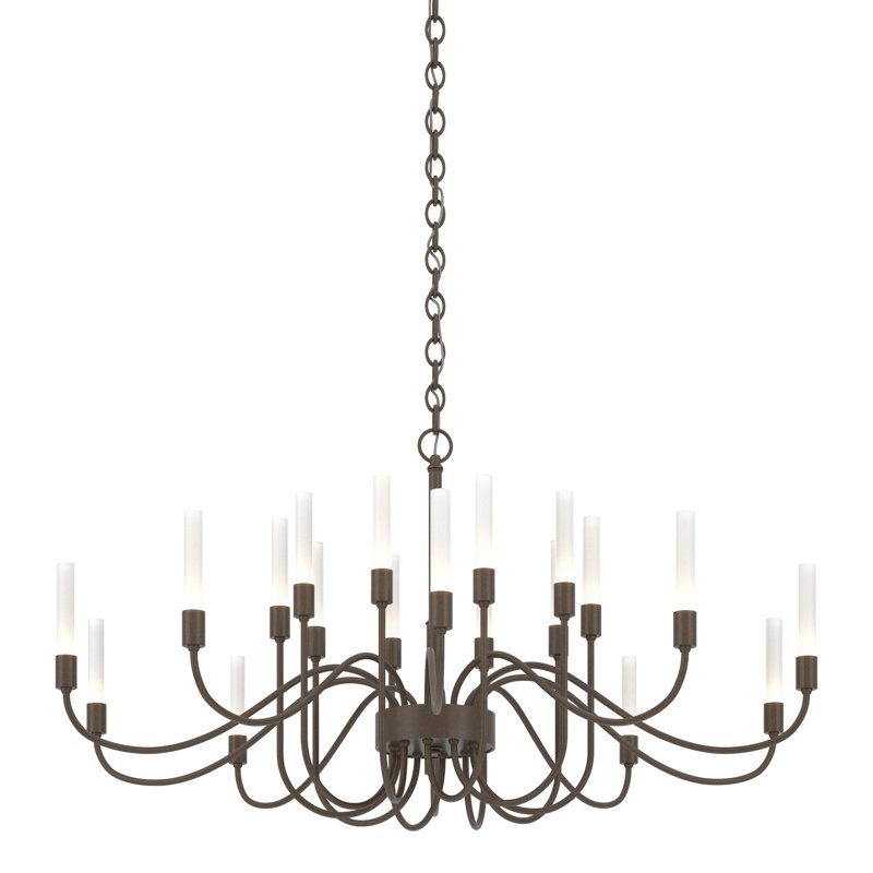 Lisse 20 - Light Candle Style Classic/Traditional Chandelier, Bronze