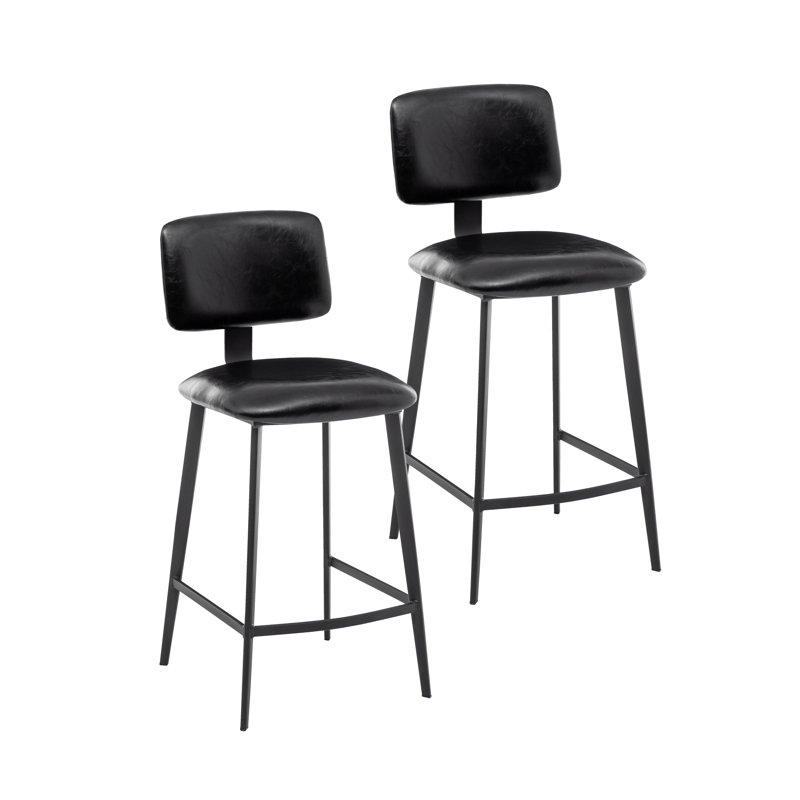 Tabouret de bar Breina, Noir