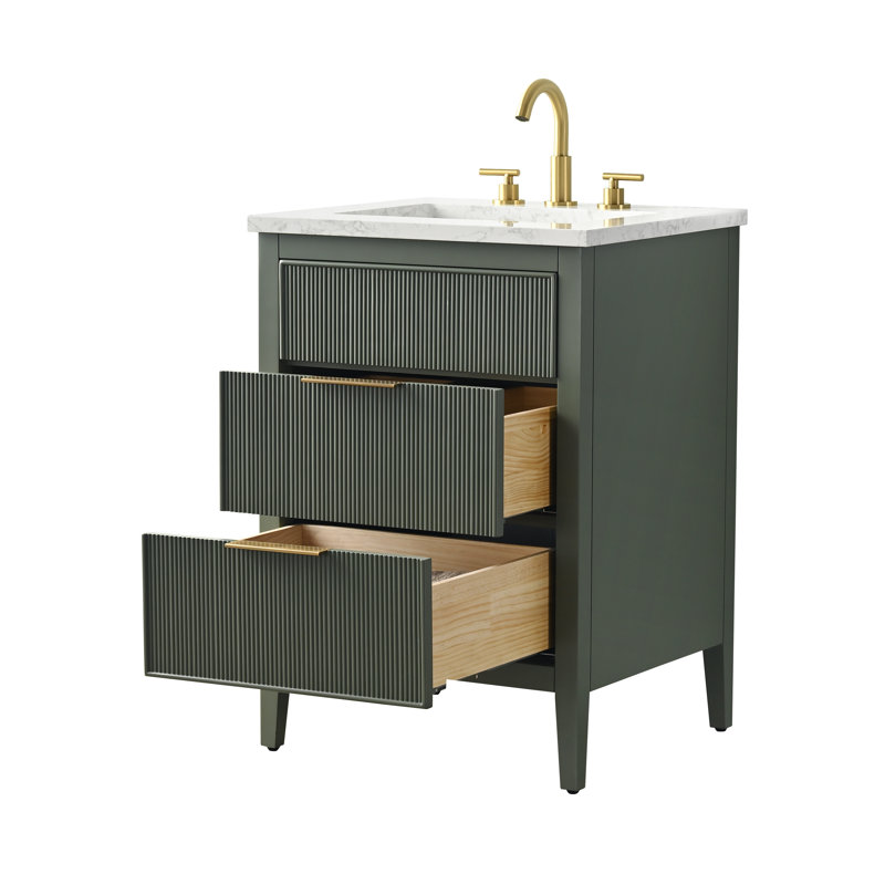 Emma 24" W Single Vanity, Vintage Green
