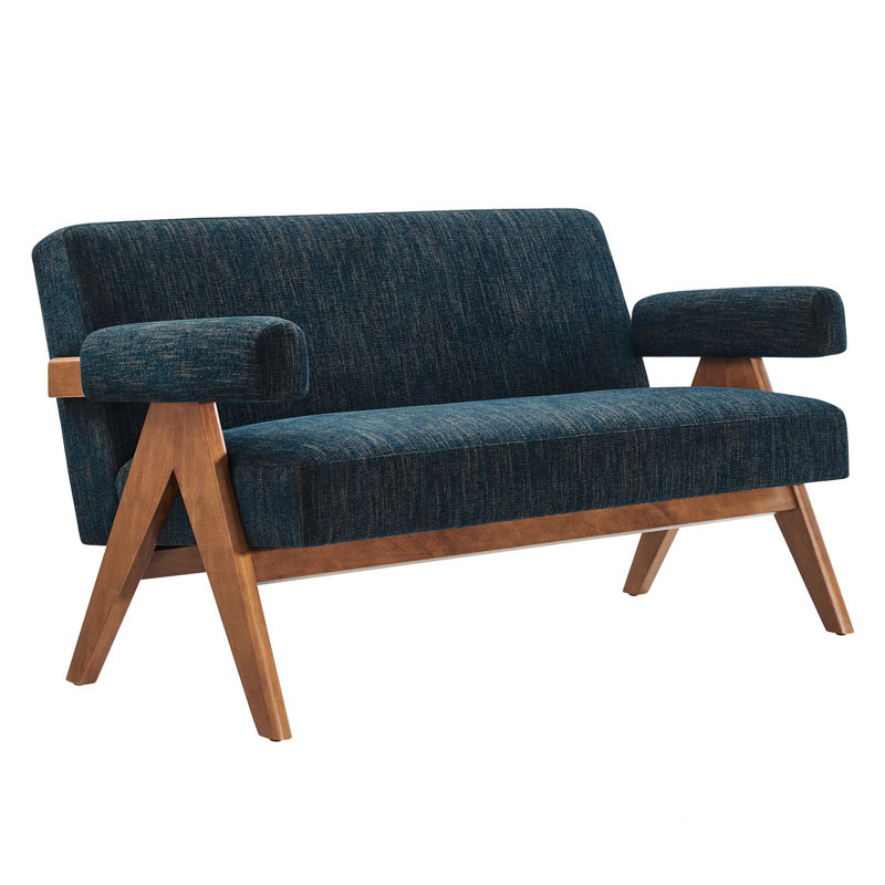 Modway Lyra 59'' Loveseat, Navy Revolution Performance Fabrics