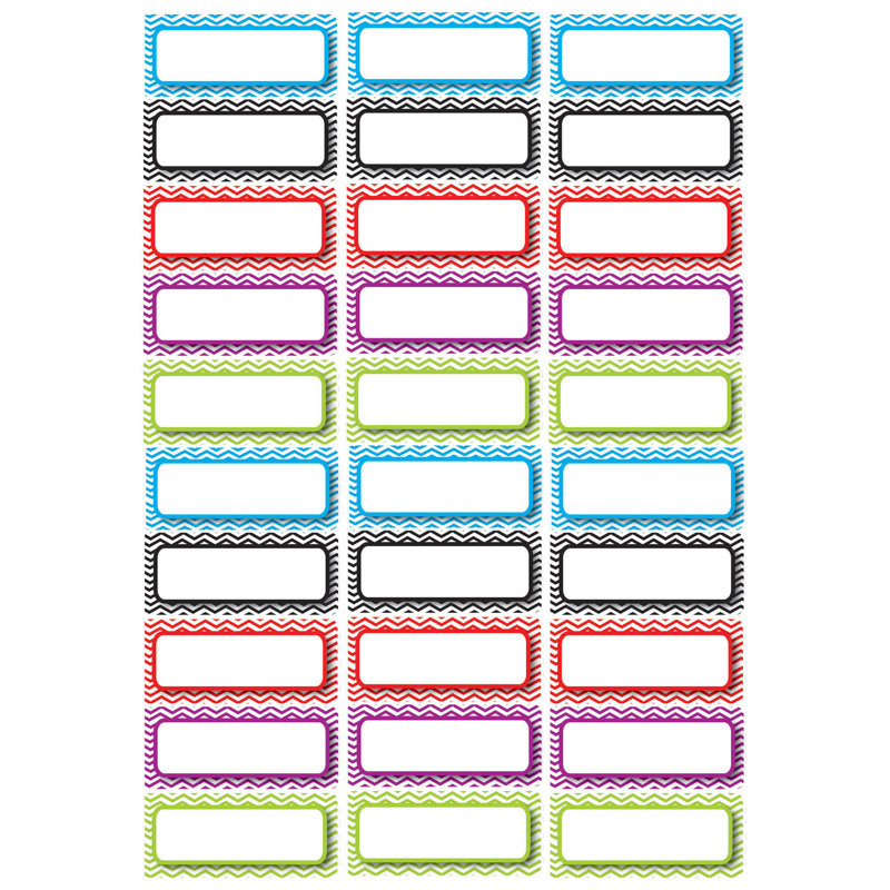 Assorted Color Chevron Magnetic Foam Labels Bundle