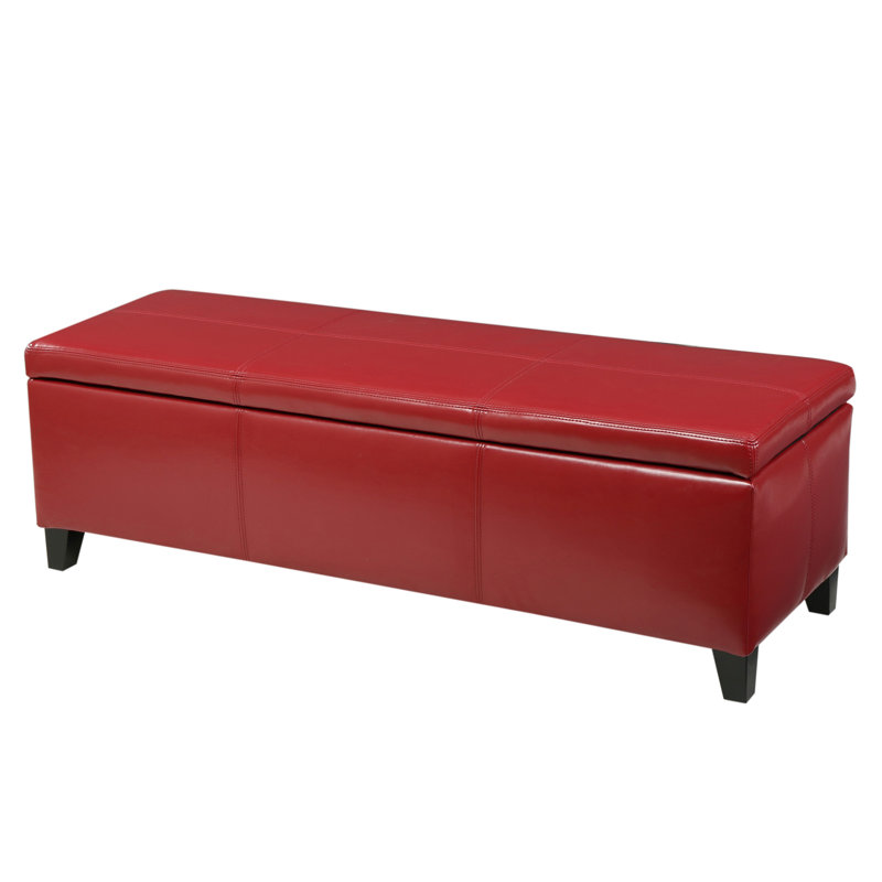 GLOUSTER RANGEMENT OTTOMAN V2, Rouge