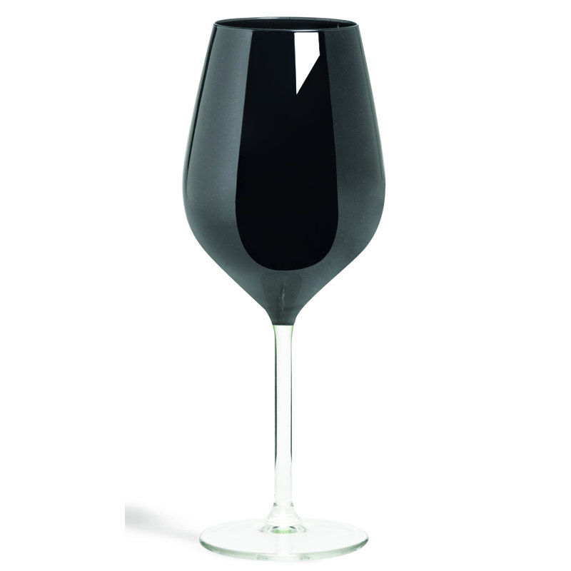 Color Wine 500 ml Wine Glass Set, Black
