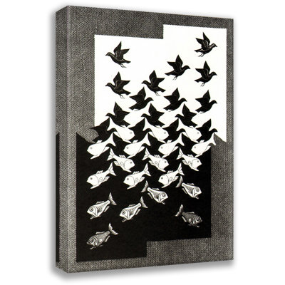 Sky and Water II by M.C.Escher Gallery Wrapped Canvas