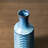 Modern Brilliant Blue Chevron Ceramic Table Vases
