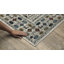Tapis gris / noir en polypropylène tissé à la machine Southwestern-733461031