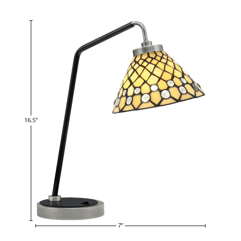 Lampe de bureau en acier inoxydable Antraprécédent, Graphite / noir mat