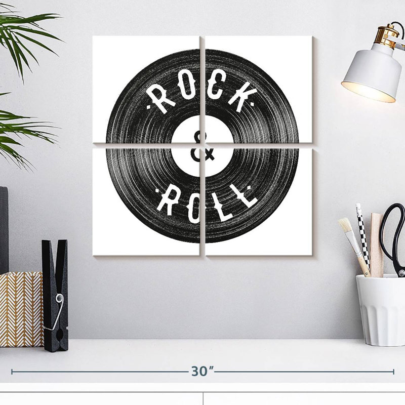 Rock N' Roll, 18" H x 18" W