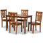 Ensemble de salle à manger 5 pièces Fernwood en brun foncé et brun noyer, H 37,4 po x l 17,9 po x P 19,9 po Fernwood-496566839-496566841-496566840