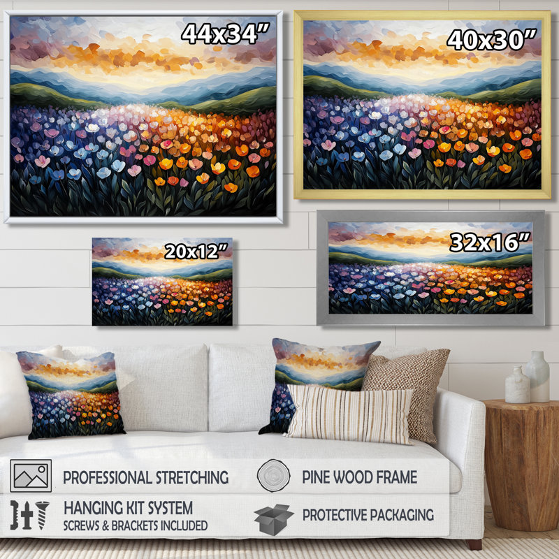 Griffen - Landscapes Large Wall Art, Cadre simple, Noir, noir, noir, noir, H 24 po x l 32 po