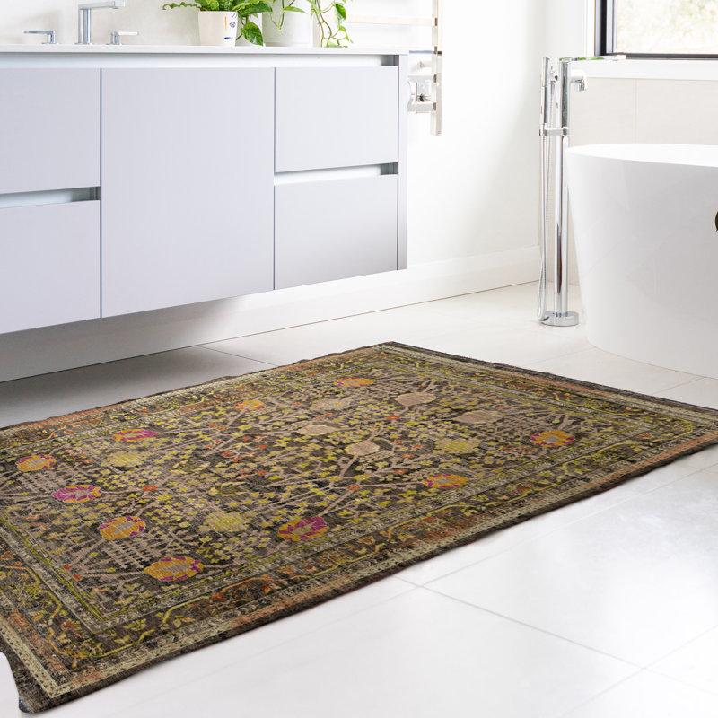 Laurel Malaya Machine Woven Polyester No Pattern Area Rug in Black, Rectangle 3' x 5'