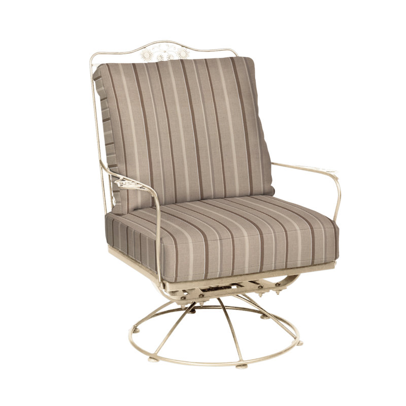 Briarwood Swivel Outdoor Lounge Chair, Weathered White, Canvas Spa Sunbrella® Canvas