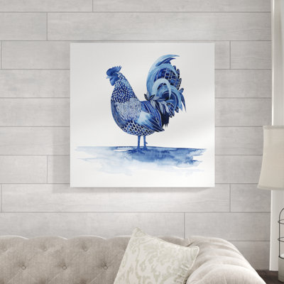 Cobalt Farm Animals IV by Grace Popp - Wrapped Canvas Painting