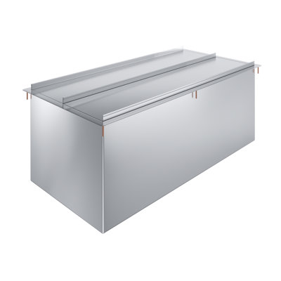 Bac à glaçons à couvercle coulissant en acier inoxydable 18 po x 36 po Amgood