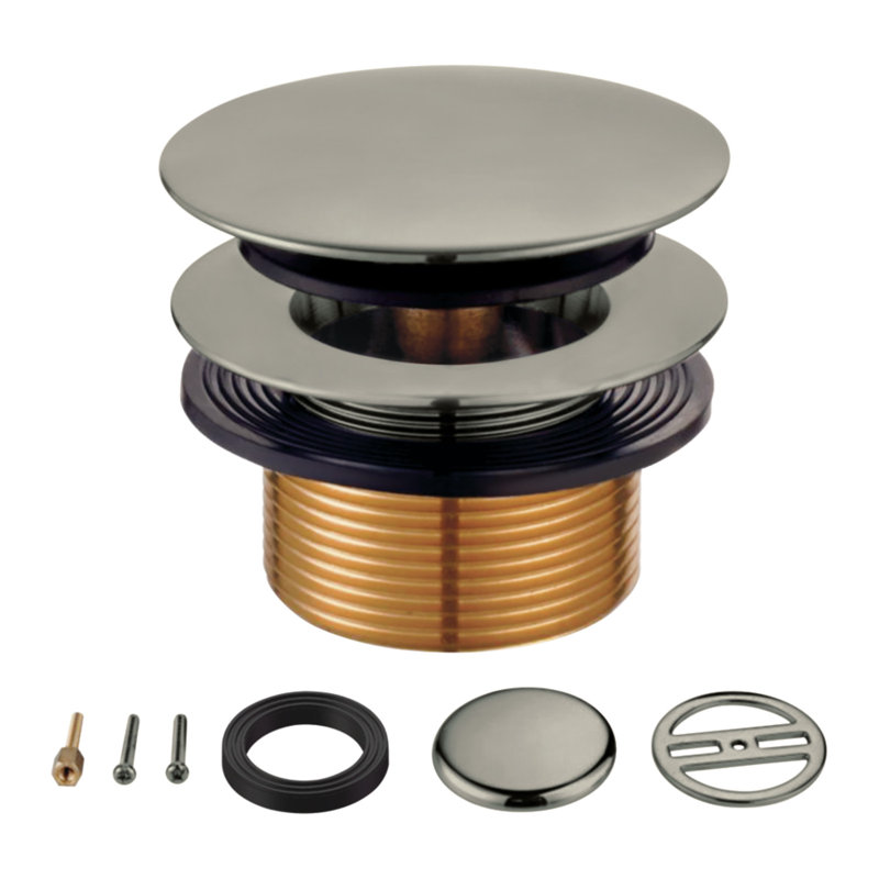 Kingston Brass Eugene Toe Touch Tub Drain Conversion Kit, Brushed Nickel