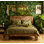 Structure de lit plateforme très grand en bois avec conception silencieuse, assemblage facile et rangement spacieux sous le lit, finition brun foncé