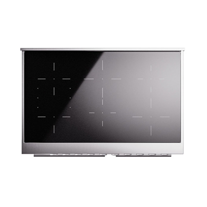 ILVE Professional Plus II Series 40 in. Induction Range with 6 Induction Elements (Solid Door), White/Stainless Steel