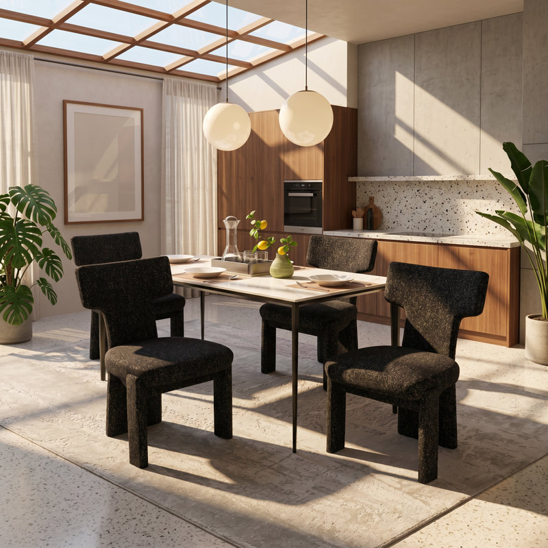Ensemble de chaises de salle à manger rembourrées en bois d'hévéa l 22,1 po x P 25,2 po x H 33,9 po Miracle Home