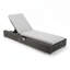   Chaise longue d'extérieur en osier PE avec dossier réglable avec coussin pour patio, jardin, bord de piscine-228984418